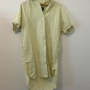GAP Pale Yellow High Low Dress
